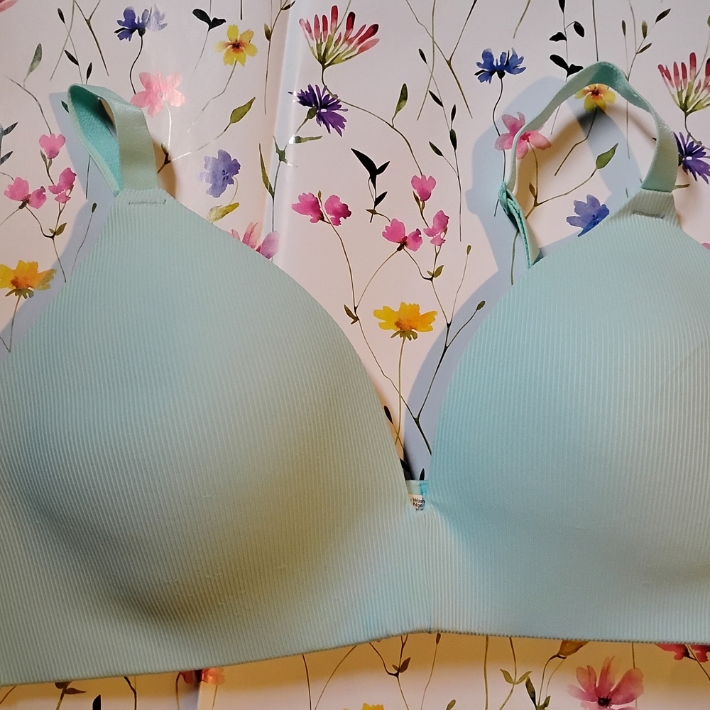 No Boundaries Seamless Light Aqua Wireless Molded Bra